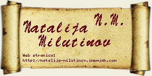 Natalija Milutinov vizit kartica
